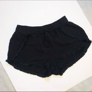 Garage black fabric shorts